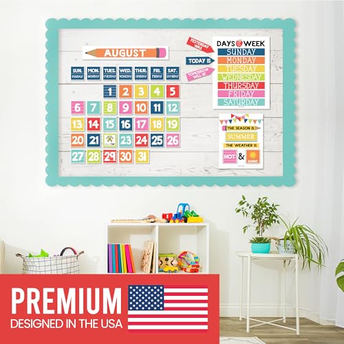 Hadley Designs Classroom Calendar Set -School Calendar Bulletin Board Decor - color: Doodle Colorful 1