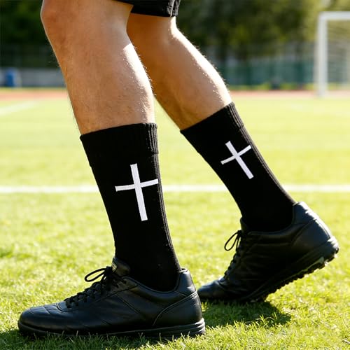 6 Pairs Christian Socks Cross Prayer Socks with Bible Verse,Christian Gift for Man Women Youth Birthday Christmas - color: 4:13-mix