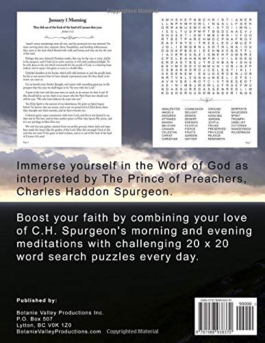 C.H. Spurgeon's Morning and Evening Word Search Puzzle Book #1: January 1st - February 29th (8.5x11) (Christian Word Search)