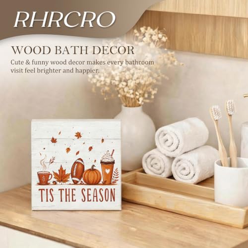 Rustic Fall Pumpkin Decor Wooden Box Sign - color: Fall-16