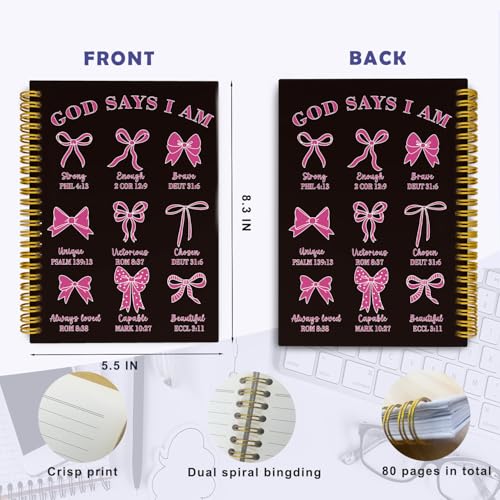 THDSE Black Pink Bible Journal for Women, Prayer Journal for Teen Girls - color: BlackPink