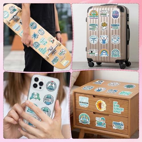 100 Pcs Surgical Tech Stickers Surgical Technologist Gifts - style: Surgical Tech