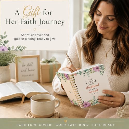 Hardcover Blank Christian Notebook – 140 Pages – Psalm 23:1 - color: Shepherd