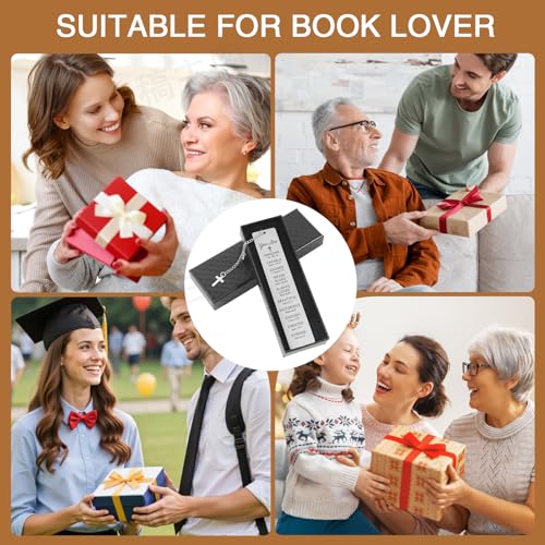 Christian Cross Bookmarks, Metal Bible Bookmarks for Women Men, 1st Communion Baptism Confirmation Gifts for Girls Boys Teens, Catholic Coming of Age Graduation Gift