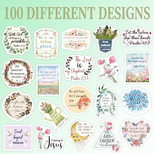 200PCS Bible Verse Stickers, Inspirational Christian Sticker Pack