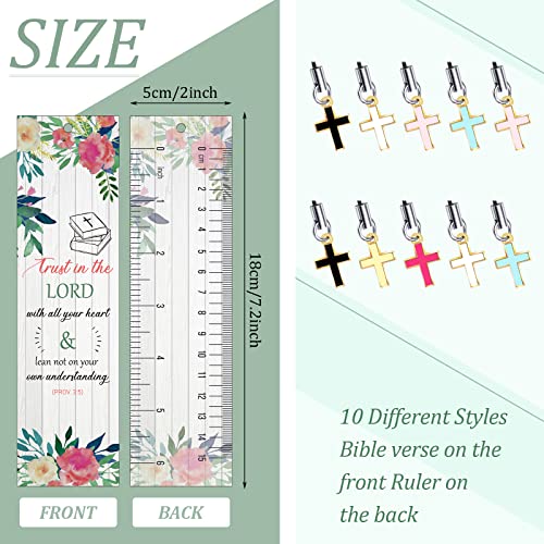 Tenare 20 Pcs Christian Bible Bookmarks for Women, Watercolor Floral Style - style: Watercolor Floral Style