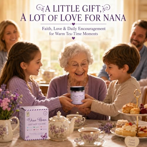 Dear Nana Gifts – 90 Daily Scripture Cards in a Jar – God Says You Are Christian Gifts for Grandma – Bible Verse Affirmation Cards – Religious Faith Gift for Nana Birthday, Mother's Day, Christmas - color: A. Dear Nana