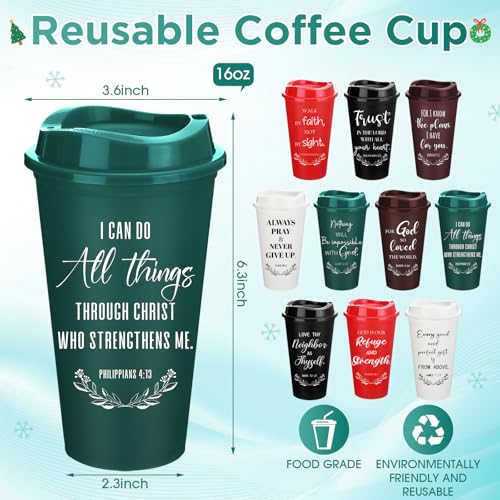 Skylety 20 Pack Christian Gifts Bulk 16oz Bible Verse Tumbler with Lids - color: Classic Color