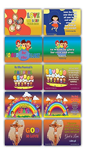 NewEights Daily Devotional Topical Bible Verses Kids (30 Cards x 2 Set)