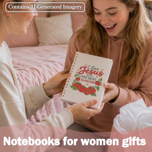 Jesus Christian Notebook Tomato Journal for Women Teen Girls - color: Tomato Jesus