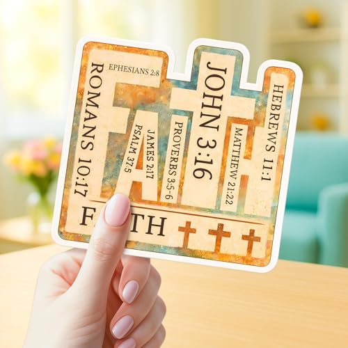4 Pcs Christian Stickers - Inspirational Bible Verse Stickers - color: Inspirational Bible Verse