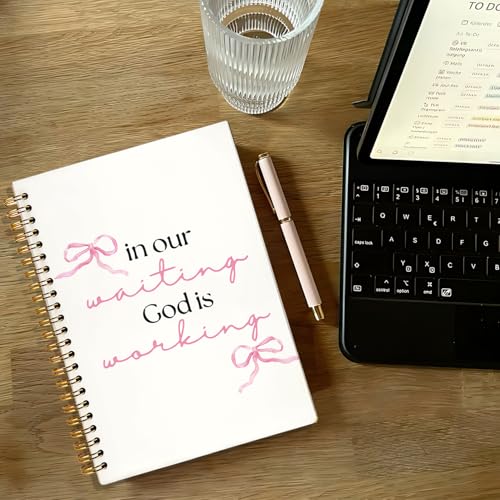 Coquette Preppy Bow Christian Spiral Notebook Journal, Bible Verse Scripture Journal for Women, Christian Religious Gifts for Women, Church Notes Notebooks, 5.5x8.3 Inch - color: 02-bible Verse Scripture