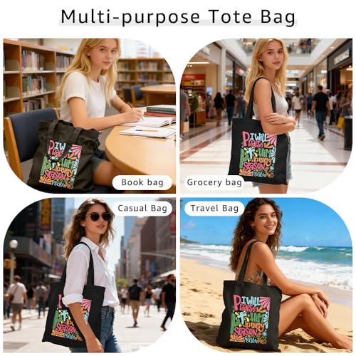 I Will Praise Him in Every Season Christian Canvas Tote Bag