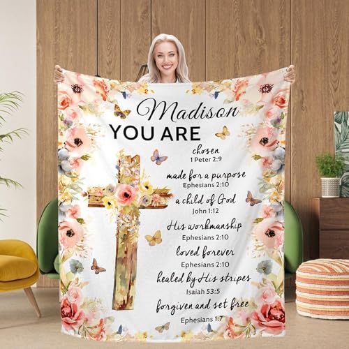 Custom Catch Personalized Baby Blanket for Boys, Personalized Throw Blanekt for Women Inspirational Gifts for Women Custom Name Blanket You are Blanket Baptism Religious Gifts for Girl Her, Baby Blan - color: #Ver9