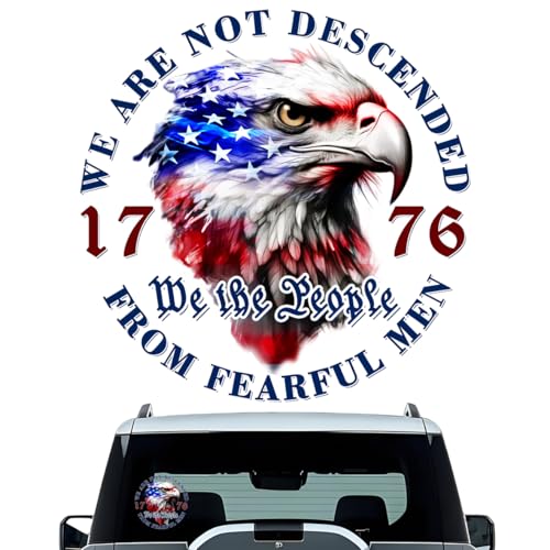 We The People 1776 American Bald Eagle Flag Patriotic Vinyl Car Decals