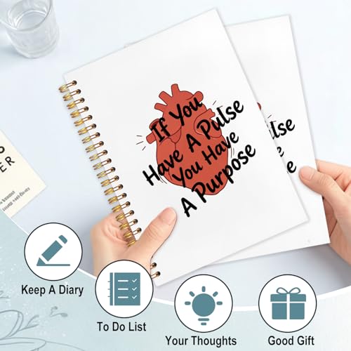 Anatomical Heart Christian Spiral Notebook 5.5x8.3 - color: White Anatomical Heart