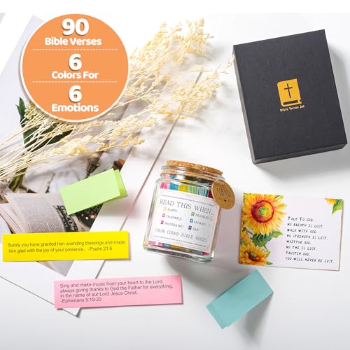 Bible Verse Jar, Read Me When Bible Verses Jar, Christian Gifts for Women - color: Classic colors