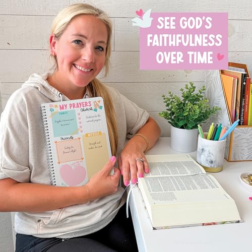 Guided Prayer Journal for Woman - Daily Prayer Journal Notebook - color: Teal Pastel