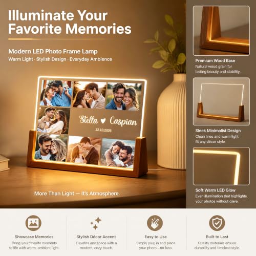 Custom Picture Frames Anniversary Couple Gifts for Girlfriend Women Men - color: S6