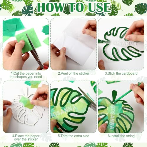 Motipuns 32 Sets Palm Sunday Suncatcher Craft Kit VBS Sunday School - style: Palm Leaf