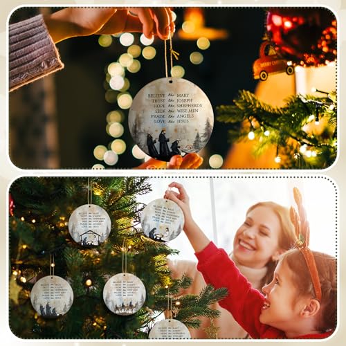 Chunful 24 Pack Christmas Nativity Scene Ornaments Gifts, Christian Style - style: Christian Style