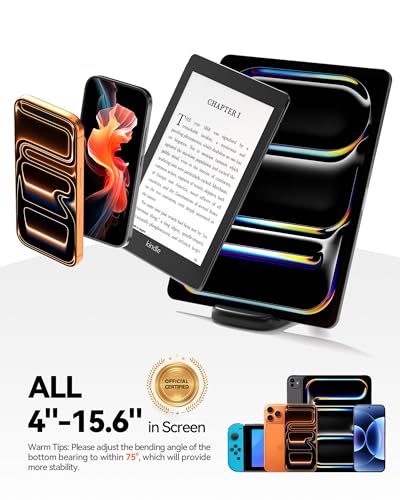 NKNZLY 2 Pack Cell Phone Stand for Desk, Foldable Mobile Phone Holder-Black