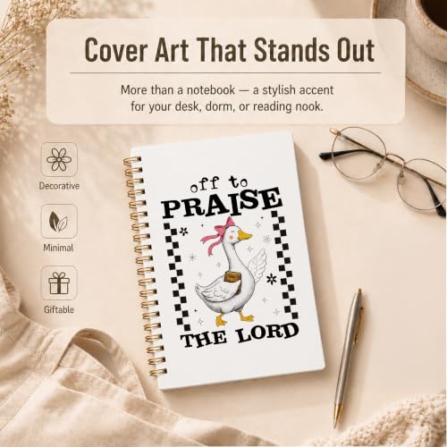 Coquette Goose Christian Spiral Notebook 5.5x8.3 Inch - color: pattern-2