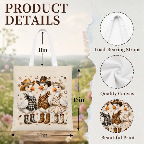 Western Cowgirl Canvas Tote Bag Cowgirl Gifts - color: Western Cowboy Theme 14