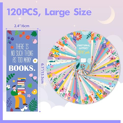 120 PCS Book Lover Bookmarks, 30 Unique Designs Double-Sided Read Accessories Page Markers Reading Bookmarks for Women, Men, Kids, Adults, Students, Book Lovers All Ages - style: Book Lover Bookmarks