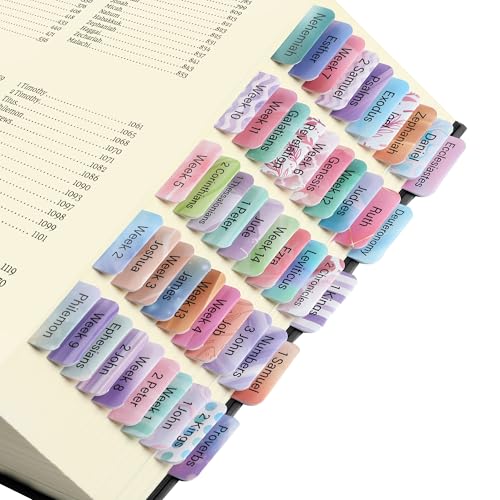 Mr. Pen- Laminated Bible Tabs, 120 pcs, Easy-to-Read & Apply - color: Dreamy Tapestry