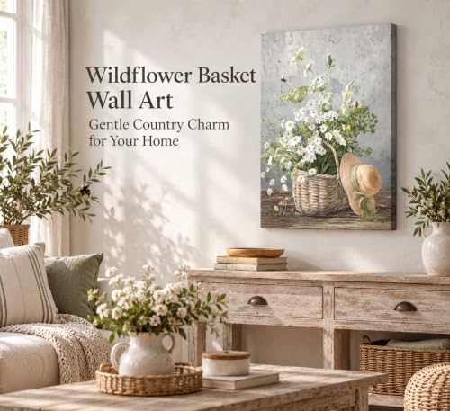 SXHANJXT Rustic Daisy Canvas Wall art - color: Daisy-Canvas, size: 24"L x 16"W