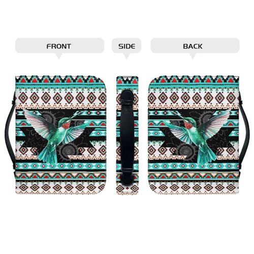 Leather Bible Cover Large Bible Case for Women Bible Bags with Bookmark Set,Aztec Boho Bird,Large - color: Aztec Boho Bird, size: Large