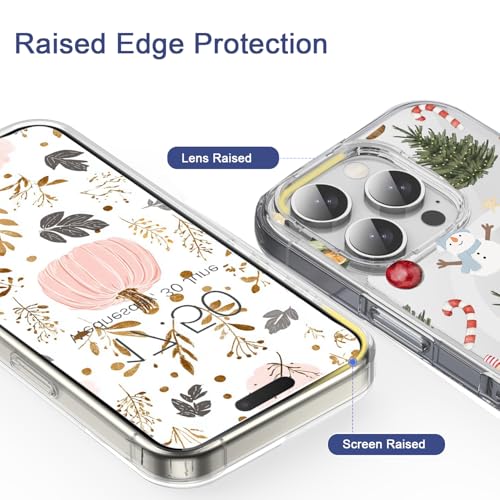 Magnetic for iPhone 15, Compatible with Magsafe, Cute Christmas Snowman Phone Case Clear Shockproof Protective Cover for Women Girls - color: Christmas, size: iphone 15