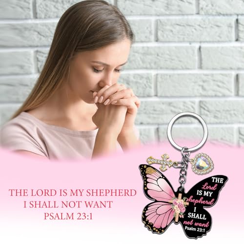 Christian Keychain First Communion Gifts for Girls Women Men Baptism Kids Religious Acrylic Decor Christmas Gift - color: Pink