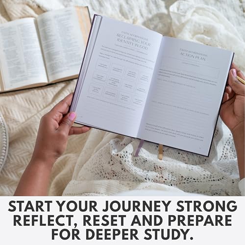 Bible Study Journal – A Year of Reflection, Renewal & Spiritual Growth | 365-Day Guided Scripture Study, Prayer Tracker & Weekly Reflection Prompts | A5 Spiral, Minimalist & Elegant Design - color: Light Purple