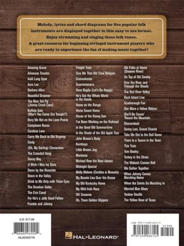Folk Songs - Strum Together Collection | Sheet Music Songbook for Ukulele, Guitar, Mandolin, Banjo, Baritone Ukulele | 70 Classic Tunes with Chords and Lyrics for Beginner and Group Players