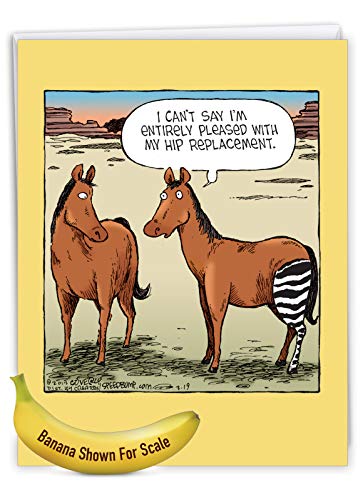 NobleWorks Big Get Well Card After Hip Surgery Animal Horse Pet J1770GWG - style: Horse Hip Replacement