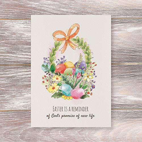 Current Easter Egg Basket Value Greeting Card Set - Value Pack of 8 Cards for Kids & Adults With White Envelopes, 1 Design Prints, Large 5" x 7" Greetings - color: Basket