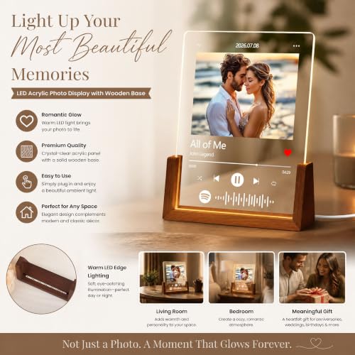 Custom Spotify Picture Frame Gifts for Girlfriend Boyfriend Couples - color: S3