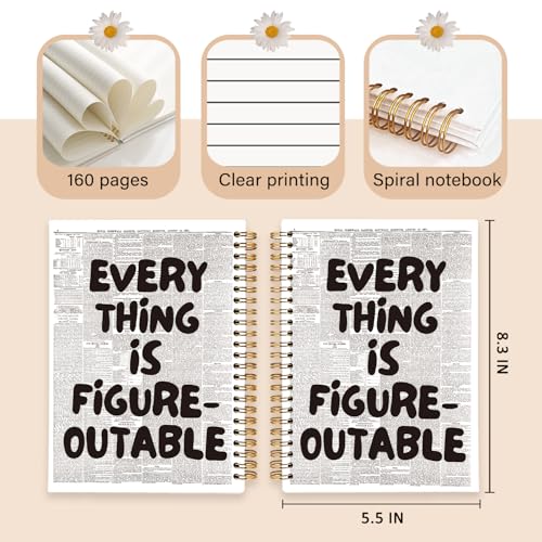 Enkvke Everything is Figureoutable Inspirational Notebook A5 - color: Everything is Figureoutable-A5