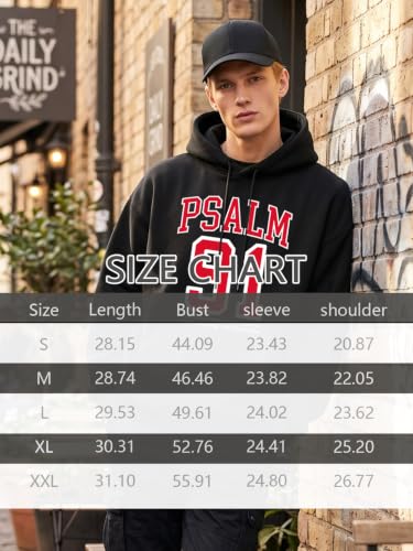 Tewmeu Christian Hoodies for Men Christian Jersey Bible Verse Sweatshirt - color: Black-a, size: X-Large