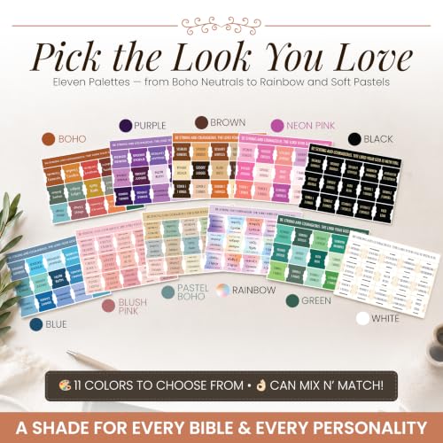 90 Christian Bible Tabs - Bohemian/Boho Version - color: Boho