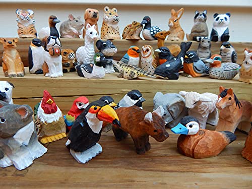 Selsela English Bulldog Wooden Figurine – Hand-Carved Miniature Puppy Dog Statue, Small Pet Canine Sculpture, Handmade Home Decor & Collectible Gift - style: English Bulldog