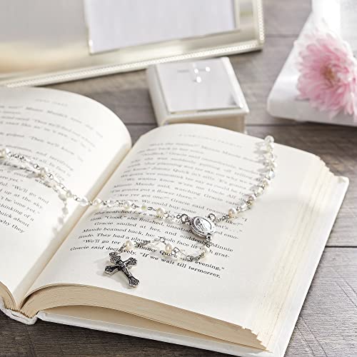 THINGS REMEMBERED First Communion Girl's White Rosary