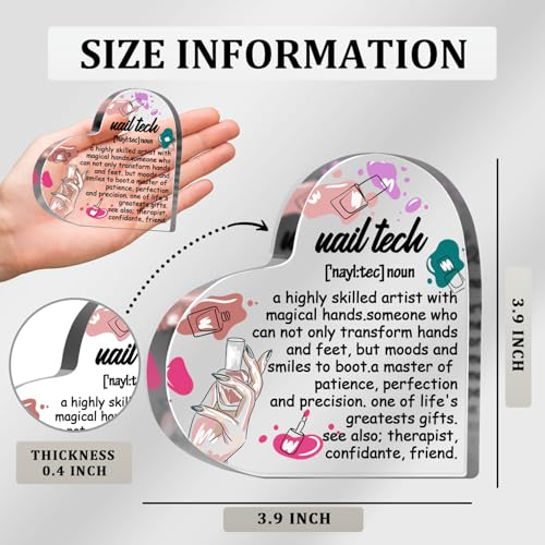 Nail Tech Gifts for Women, Thank You Gifts for Nail Tech, Manicurist Birthday Appreciation Gifts, Inspirational Sign for Nail Tech Room Decor, Gifts for Nail Technician Friends Sister - style: Nail Tech