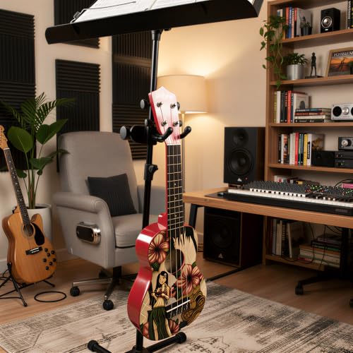 Ukulele Hanger, Ukulele/Mandolin/Banjo Holder Attachment for Microphone Stands,Ukulele Wall Mount Stand