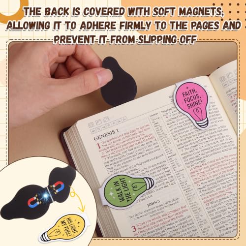 Eaasty 60 Pcs Vbs Light Bulb Magnetic Bookmarks for Illumination Themed - style: Pastel Bulb
