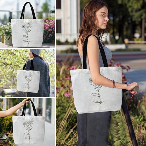 Christian Canvas Tote Bags - color: Faith Floral
