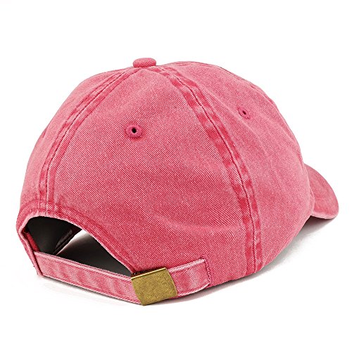Trendy Apparel Shop Cross Embroidered Washed Cotton Adjustable Cap - color: Red