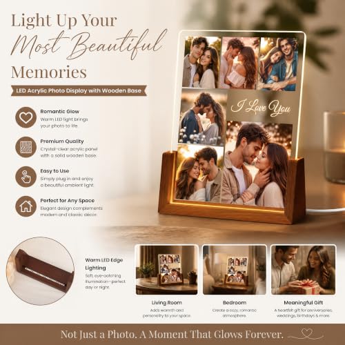 Custom Picture Frames Anniversary Couple Gifts for Girlfriend Women Men - color: S4